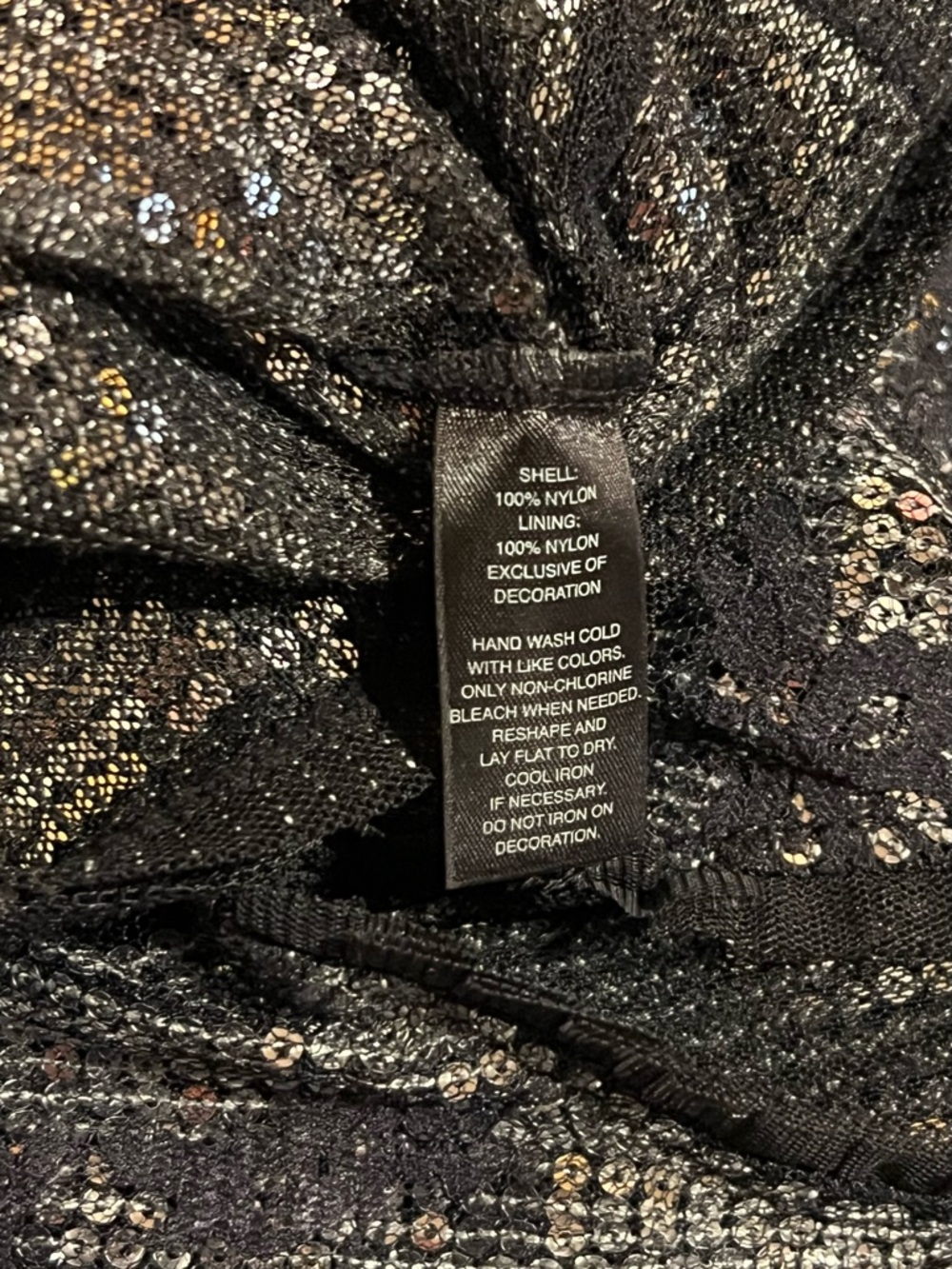 White House Black Market Black Sequin Camisole size XS - Picture 6 of 6